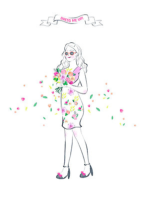 전신 PSD 원피스 여자 꽃잎 꽃다발 일러스트 나뭇잎 수채화 한명 미소 들기 사람 성인 선글라스 봄 성인여자한명만 국내일러스트 1 옷 계절 꽃 안경 잎 모션 표정 여자한명만 성인여자만 파일형식