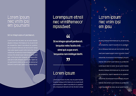 템플릿 표지디자인 북디자인 출판디자인 내지 리플렛 북커버 3단접지 밤하늘 팜플렛 사람없음 파란색 남색 풍등 이미지템플릿 AI파일 컬러 하늘 조명 야간 파일형식 벡터