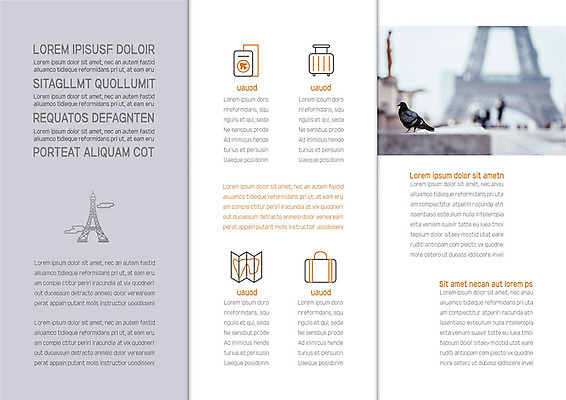 템플릿 표지디자인 북디자인 출판디자인 유럽 내지 리플렛 여행 지도 북커버 3단접지 거리 팜플렛 사람없음 야외 관광지 캐리어 회색 에펠탑 비둘기 여권 파리(프랑스) 이미지템플릿 AI파일 나라 컬러 조류 여행가방 파리 랜드마크 파일형식 벡터