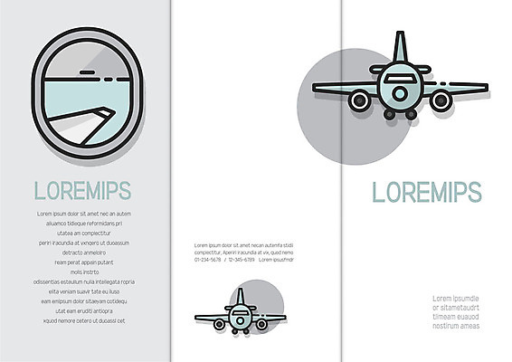 템플릿 표지디자인 북디자인 출판디자인 표지 리플렛 북커버 3단접지 창문 비행기 팜플렛 사람없음 회색 비행기날개 비행기내부 이미지템플릿 AI파일 컬러 항공교통 대중교통 내부 파일형식 벡터