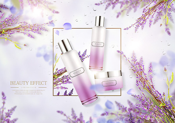 PSD 편집이미지 꽃잎 꽃 따뜻함 사람없음 뷰티 보라색 봄 화장품 물방울 향기 라벤더 흩날리기 이미지편집 식물 계절 컬러 모션 허브 냄새 파일형식