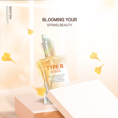 PSD 편집이미지 꽃잎 꽃 유리병 따뜻함 사람없음 상자 뷰티 노란색 봄 화장품 용기 향수 향기 낙화 흩날리기 이미지편집 식물 그릇 계절 컬러 모션 병_용기 냄새 파일형식