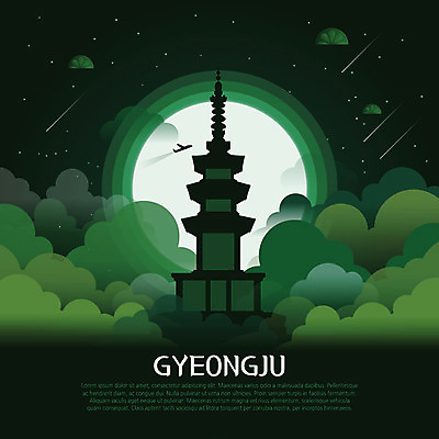 구름 한국전통 별 여행 일러스트 비행기 사람없음 초록색 관광지 세계 탑 세계문화유산 달 경주 역사 유성 신비 랜드마크 석가탑 국내일러스트 AI파일 자연요소 전통 건축물 컬러 컨셉 항공교통 대중교통 한국 문화재 석탑 경상북도 불국사 파일형식 벡터
