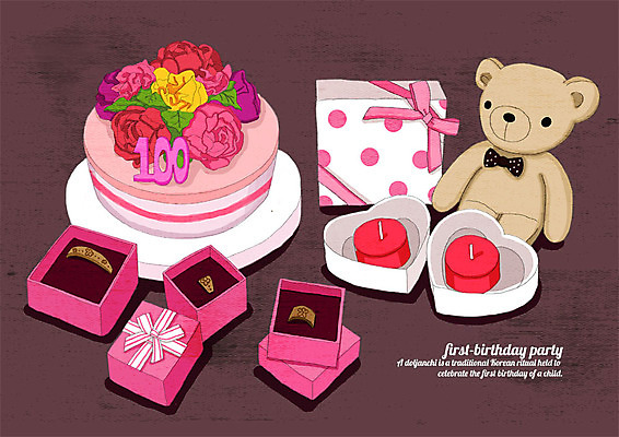 PSD 행복 분홍색 일러스트 촛불 팔찌 선물 이벤트 사람없음 선물상자 갈색 케이크 곰인형 흰색 축하 생일 생일축하 돌반지 돌잔치 생일상 첫돌 국내일러스트 기념일 감정 인형 컬러 컨셉 장신구 초 디저트 상자 돌_생일 반지 파일형식