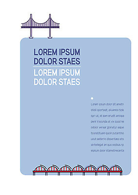 템플릿 사람없음 파란색 사각형 프레젠테이션 문서템플릿 서식 문서 제안서 가교 이미지템플릿 AI파일 도형 건축물 컬러 파일형식 벡터