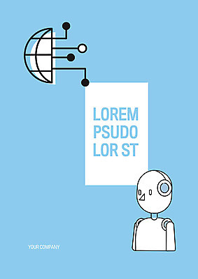 템플릿 하늘색 사람없음 프레젠테이션 로봇 문서템플릿 서식 문서 제안서 AI_인공지능 이미지템플릿 AI파일 파란색 파일형식 벡터