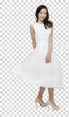 전신 편집이미지 원피스 여자 한명 미소 사람 20대 성인 옆모습 한국인 흰색 PNG 의료성형뷰티 성인여자한명만 1 옷 뷰포인트 컬러 표정 동양인 청년 여자한명만 성인여자만 파일형식