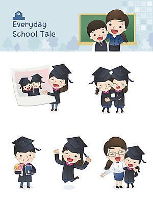 전신 학생 여자 교육 남자 교복 꽃다발 일러스트 학사모 졸업 교실 학교 청소년 졸업식 사람 여러명 상반신 성인 친구 스쿨라이프 교사 칠판 졸업가운 추억 이별 눈물 국내일러스트 AI파일 직업 모자_잡화 라이프스타일 옷 꽃 감정 다수 컨셉 관계 가운 파일형식 벡터