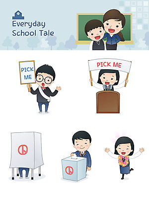 전신 학생 여자 교육 남자 교복 일러스트 교실 학교 청소년 사람 여러명 상반신 성인 스쿨라이프 교사 칠판 강의 투표 알림 즐거움 홍보물 투표함 당선 반장선거 선거홍보 전교회장 국내일러스트 AI파일 직업 라이프스타일 옷 감정 다수 선거 파일형식 벡터