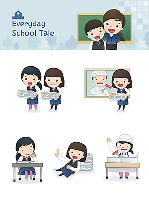 전신 학생 여자 교육 남자 교복 일러스트 교실 학교 청소년 사람 여러명 상반신 성인 친구 스쿨라이프 교사 식사 칠판 먹기 점심 식판 급식 배식 포만감 국내일러스트 AI파일 직업 라이프스타일 옷 다수 컨셉 관계 모션 파일형식 벡터
