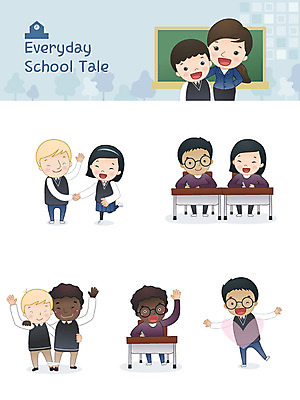 전신 서양인 외국인 학생 여자 교육 남자 교복 흑인 일러스트 교실 학교 청소년 사람 여러명 상반신 성인 친구 스쿨라이프 교사 칠판 우정 하트 책상 즐거움 다문화 손인사 국내일러스트 AI파일 모양 직업 라이프스타일 옷 감정 가구 다수 관계 인종 인사 사회이슈 파일형식 벡터