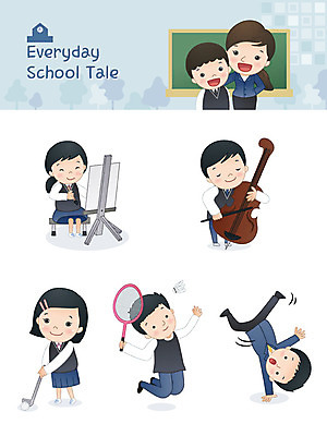 전신 학생 여자 교육 남자 교복 악기 골프 일러스트 학교 청소년 미술 사람 여러명 상반신 성인 취미 운동 스쿨라이프 교사 칠판 춤 그림 배드민턴 첼로 특별활동 방과후 국내일러스트 AI파일 직업 라이프스타일 옷 음악 다수 문화예술 건강 구기 파일형식 벡터 찰현악기