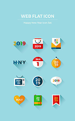 아이콘 행복 하늘색 말풍선 새해 사람없음 설날 쇼핑백 다이어리 텔레비전 장식볼 달력 하트 편지 해피뉴이어 북마크 2019년 2D아이콘 AI파일 모양 명절 감정 가방 장식 파란색 전자제품 사무용품 새해인사 연도 파일형식 벡터