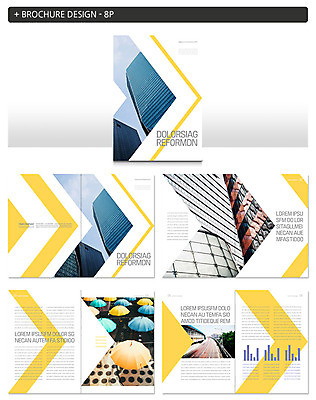템플릿 ZIP 도로 우산 그래프 빌딩 팜플렛 사람없음 노란색 고층빌딩 여러개 도시 인디자인 INDD 이미지템플릿 길 컬러 다수 교통시설 건물 파일형식