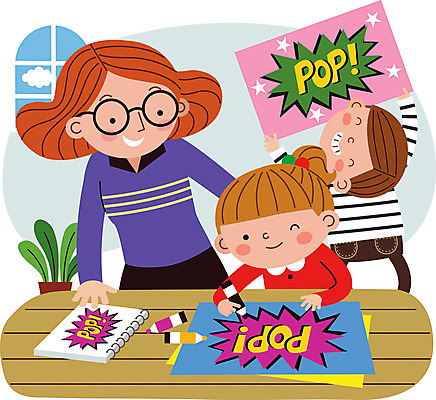 학생 여자 남자 어린이 일러스트 캘리그라피 수업 색연필 사람 상반신 성인 세명 교사 공책 기록 그리기 즐거움 도화지 방과후 국내일러스트 AI파일 직업 교육 감정 종이 모션 문구용품 학용품 파일형식 벡터