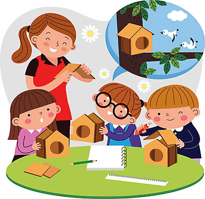 나무 구름 학생 여자 남자 어린이 말풍선 일러스트 탁자 조류 수업 자 사람 여러명 상반신 성인 연필 교사 공책 둥지 책상 즐거움 만들기 목공예 접착제 방과후 국내일러스트 AI파일 자연요소 식물 동물 직업 교육 감정 가구 다수 모션 문구용품 학용품 필기구 풀_접착제 공예 파일형식 벡터