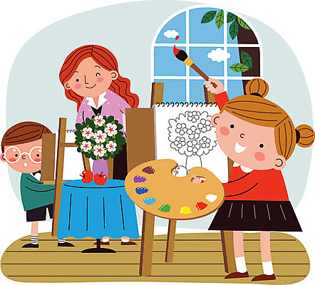 전신 나무 학생 여자 남자 꽃 어린이 일러스트 탁자 수업 미술 미소 사람 성인 세명 꽃병 교사 물감 붓 그리기 팔레트 사과 즐거움 이젤 도화지 미술교육 정물화 방과후 국내일러스트 AI파일 식물 직업 교육 감정 종이 가구 과일 모션 문화예술 표정 미술도구 그림 파일형식 벡터