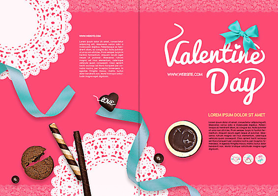 PSD 템플릿 표지디자인 북디자인 출판디자인 기념일 표지 행복 리본 리플렛 분홍색 북커버 발렌타인데이 사탕 이벤트 팜플렛 사람없음 쿠키 초콜릿 봄 이미지템플릿 레이스천 계절 감정 컬러 데이이벤트 디저트 직물 파일형식