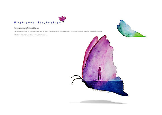 전신 PSD 여자 꽃 실루엣 나비 곤충 두마리 일러스트 수채화 따뜻함 한명 사람 성인 비행 감성 국내일러스트 식물 동물 1 컨셉 2 촬영기법 파일형식