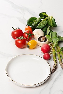 포토 JPG 스튜디오촬영 그릇 접시 다이어트 채소 과일 식재료 방울토마토 실내 건강 사람없음 버섯 유기농 아스파라거스 청경채 양송이 채식주의자 적환무 베지푸드 비건 비건음식 국내포토 식기 웰빙 음식 토마토 내부 무 채식 파일형식