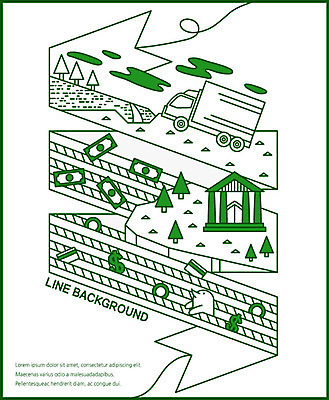 나무 선 지폐 일러스트 사람없음 초록색 금융 달러 동전 트럭 플랫 은행 심플 감성 라인백그라운드 두더지 현금수송차량 국내일러스트 AI파일 식물 컬러 백그라운드 컨셉 돈 자동차 경제 특수차량 파일형식 벡터