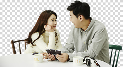 편집이미지 커플 응시 여자 남자 사랑 미소 사람 앉기 상반신 20대 성인 두명 옆모습 30대 마주보기 카메라 레스토랑 턱괴기 한국인 머그컵 PNG 성인만 편집소스 시선 감정 뷰포인트 관계 모션 표정 동양인 청년 컵 장년 전자제품 식당 파일형식