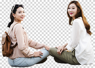 전신 편집이미지 응시 여자 여행 가방 미소 사람 20대 성인 두명 뒷모습 친구 선글라스 한국인 뒤돌아보기 PNG 성인여자만 편집소스 시선 잡화 안경 뷰포인트 관계 모션 표정 동양인 청년 여자만 성인만 파일형식