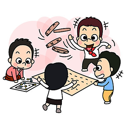 전신 전통 여자 남자 어린이 일러스트 사람 소녀 소년 여러명 평화 전통놀이 윷놀이 즐거움 남북 통일 남북통일 국내일러스트 AI파일 감정 다수 컨셉 놀이 파일형식 벡터