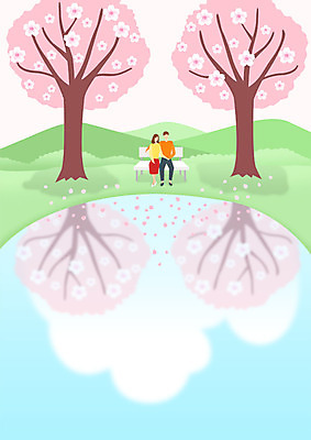 전신 PSD 나무 커플 여자 남자 행복 호수 여유 벤치 일러스트 사람 앉기 초원 성인 두명 봄풍경 봄 벚꽃 벚나무 힐링 성인만 국내일러스트 식물 계절 꽃 감정 의자 관계 모션 풍경 파일형식