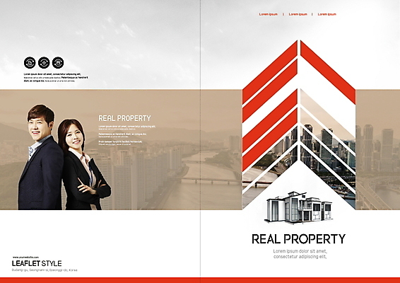 PSD 템플릿 북디자인 여자 표지 남자 북커버 부동산 아파트 주택 사람 정장 빌딩 상반신 20대 성인 두명 빨간색 경제 팔짱 한국인 등맞대기 도시 단독주택 분양 가교 성인만 이미지템플릿 건축물 옷 컬러 모션 동양인 청년 건물 재산 파일형식