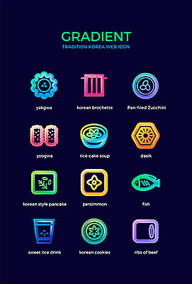 아이콘 전통 명절 음식 한국 감 어류 사람없음 컬러풀 갈비 부침개 떡국 약과 산적 식혜 다식 유과 호박부침 그라디언트 2D아이콘 AI파일 기념일 아시아 음료 한식 컬러 과일 육류 수중동물 전통음식 전통차 한과 부침 파일형식 벡터