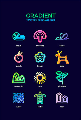 구름 아이콘 전통 꽃 사슴 산 한국 사람없음 컬러풀 태양 학 소나무 거북이 복숭아 십장생 불로초 그라디언트 2D아이콘 AI파일 자연요소 나무 식물 아시아 컬러 과일 포유류 파충류 조류 파일형식 벡터