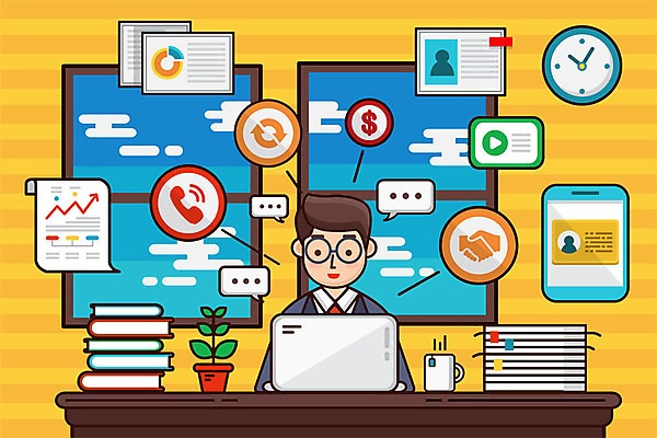 남자 일러스트 회사 그래프 한명 사람 상반신 성인 노트북 노란색 업무 작업 직장인 일과 성인남자한명만 Z세대 국내일러스트 AI파일 직업 1 컬러 비즈니스 전자제품 세대 남자한명만 성인남자만 파일형식 벡터