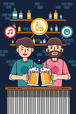 남자 일러스트 맥주 생맥주 사람 상반신 성인 두명 만남 직장인 남색 건배 일과 스트레스해소 주점 성인남자만 국내일러스트 AI파일 직업 컬러 컨셉 주류 술집 남자만 성인만 파일형식 벡터