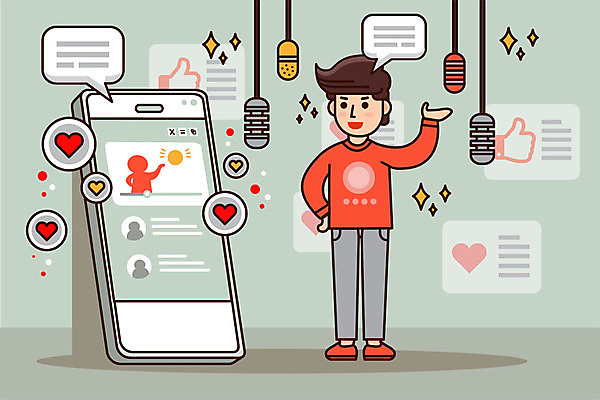 전신 남자 일러스트 한명 사람 성인 스마트폰 회색 하트 직장인 마이크 방송 언론 일과 영상 좋음 성인남자한명만 크리에이터 국내일러스트 AI파일 모양 직업 1 컬러 음향기기 컨셉 핸드폰 스마트기기 남자한명만 성인남자만 파일형식 벡터 1인미디어