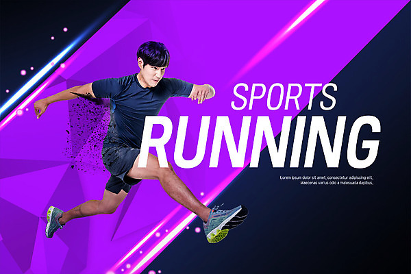 전신 PSD 편집이미지 남자 스포츠 러닝셔츠 한명 사람 20대 성인 옆모습 빛 달리기 점프 보라색 한국인 역동적 성인남자한명만 이미지편집 1 뷰포인트 컬러 컨셉 셔츠 모션 동양인 청년 남자한명만 성인남자만 파일형식