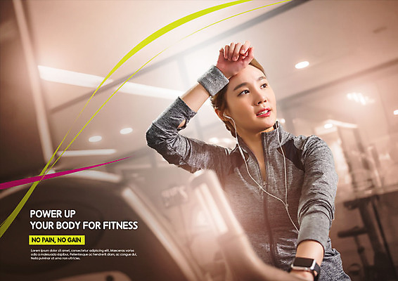 PSD 편집이미지 여자 건강 한명 사람 상반신 20대 성인 앞모습 운동 헬스 헬스장 한국인 역동적 땀 런닝머신 성인여자한명만 이미지편집 1 뷰포인트 컨셉 동양인 청년 운동기구 여자한명만 성인여자만 파일형식
