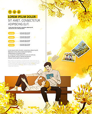 전신 PSD 템플릿 표지디자인 북디자인 커플 출판디자인 공원 여자 남자 꽃 내지 어린이 리플렛 2단접지 북커버 벤치 가족 사람 앉기 팜플렛 여러명 성인 취미 책 30대 눕기 독서 노란색 축제 봄 한국인 꽃축제 무릎베개 산수유 아트툰 이미지템플릿 식물 계절 공공시설 컬러 다수 의자 관계 모션 동양인 장년 그림 파일형식