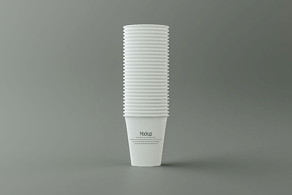 PSD 편집이미지 회색배경 사람없음 3D소스 3D 쌓기 여러개 종이컵 디지털합성 목업 편집3D 다수 백그라운드 모션 컵 회색 일회용 파일형식