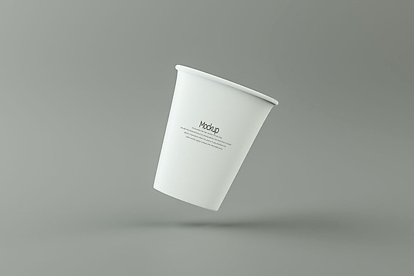 PSD 편집이미지 회색배경 사람없음 한개 3D소스 3D 종이컵 디지털합성 목업 편집3D 1 백그라운드 컵 회색 일회용 파일형식