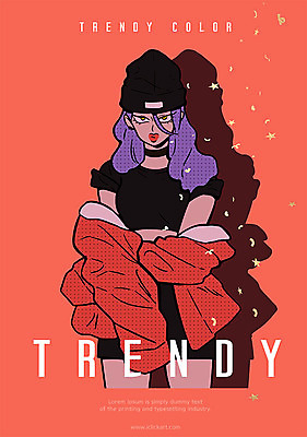 여자 패션 컬러 일러스트 그림자 한명 사람 상반신 성인 뷰티 유행 보라색 성인여자한명만 리빙코랄 국내일러스트 AI파일 1 여자한명만 성인여자만 파일형식 벡터 트랜드컬러 코랄