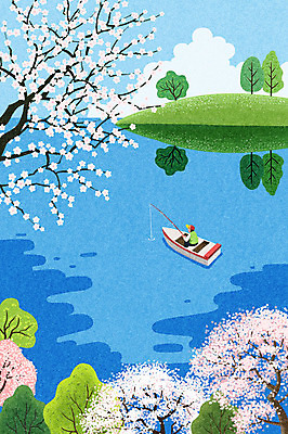 PSD 남자 호수 백그라운드 일러스트 자연 낚시 한명 사람 초원 상반신 성인 강 봄풍경 봄 벚꽃 어선 벚나무 언덕 감성 선박 성인남자한명만 봄배경 국내일러스트 나무 1 계절 꽃 컨셉 수상교통 배_교통 레저 풍경 생태계 남자한명만 성인남자만 파일형식