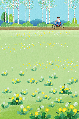 전신 PSD 나무 여자 백그라운드 일러스트 자연 한명 사람 잔디 성인 자전거 봄풍경 봄 산책로 민들레 감성 성인여자한명만 봄배경 국내일러스트 식물 1 계절 꽃 길 컨셉 풍경 바이크 생태계 여자한명만 성인여자만 파일형식