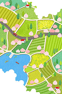 PSD 구름 호수 바다 백그라운드 지도 일러스트 자연 사람없음 레포츠 강 하이앵글 봄풍경 봄 벚꽃 벚나무 카누 감성 논밭 봄배경 국내일러스트 자연요소 나무 계절 꽃 뷰포인트 컨셉 밭 레저 논 풍경 수상스포츠 생태계 파일형식