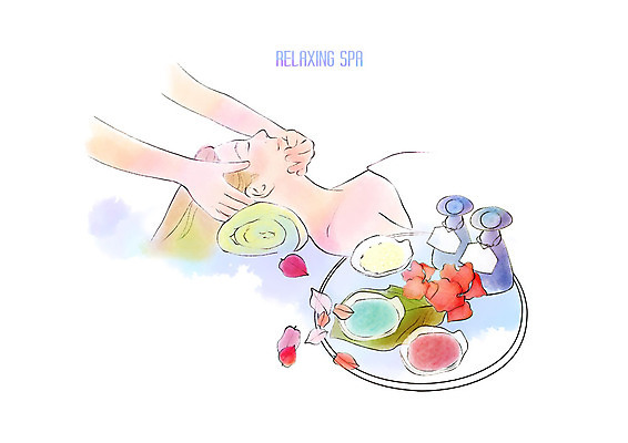 PSD 여자 꽃잎 일러스트 캘리그라피 붓터치 한명 사람 상반신 성인 신체부위 눕기 눈감음 만지기 양손 마사지 번짐 마사지샵 마사지크림 국내일러스트 1 손 꽃 모션 화장품 파일형식 효과