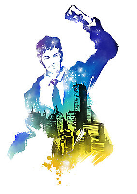 PSD 남자 일러스트 회사 캘리그라피 붓터치 수채화 한명 사람 정장 빌딩 상반신 성인 건물 파이팅 직장인 비즈니스맨 번짐 국내일러스트 직업 1 건축물 옷 비즈니스 모션 파일형식 효과