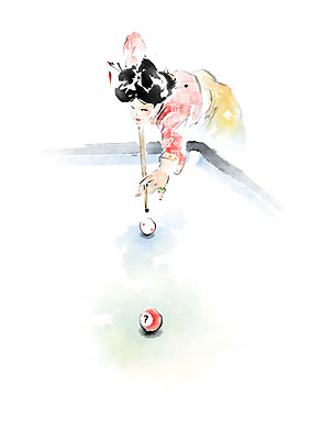 PSD 전통 응시 여자 문화 포즈 일러스트 장신구 캘리그라피 붓터치 흑백 한명 사람 상반신 성인 취미 빨간색 노란색 한복 당구 번짐 당구공 비녀 당구채 기생 국내일러스트 직업 1 한국전통 시선 컬러 공 전통소품 촬영기법 구기 전통의상 당구용품 파일형식 효과 헤어액세사리