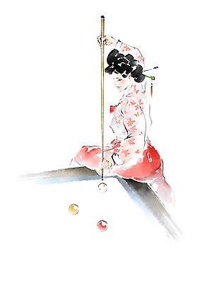 PSD 전통 여자 문화 일러스트 장신구 캘리그라피 붓터치 흑백 한명 사람 상반신 성인 취미 빨간색 노란색 한복 당구 번짐 당구공 비녀 기생 국내일러스트 직업 1 한국전통 컬러 공 전통소품 촬영기법 구기 전통의상 당구용품 파일형식 효과 헤어액세사리