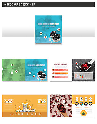 템플릿 ZIP 식재료 그래프 건강 팜플렛 사람없음 숟가락 블루베리 베리 크랜베리 인디자인 INDD 슈퍼푸드 이미지템플릿 열매 과일 수저 건강식품 파일형식