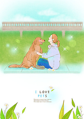 전신 PSD 한마리 공원 여자 꽃잎 꽃 행복 반려견 일러스트 사랑 한명 미소 사람 앉기 잔디 성인 반려동물 산책 개 마주앉기 반려 성인여자한명만 국내일러스트 식물 동물 1 공공시설 감정 포유류 모션 휴식 표정 여자한명만 성인여자만 파일형식